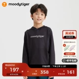 moodytiger Детский весенний лонгслив для мальчиков, спортивная толстовка с капюшоном, подходит для подростков
