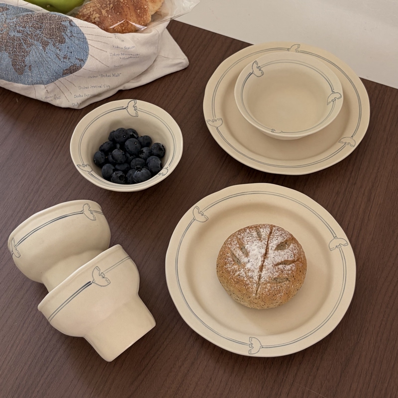Original Ceramic Dinnerware Set, Japanese-Style, Niche, Hand-Painted, Minimalist, High-End, Gift-Giving, Home Use, Trendy, Underglaze Color