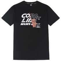 Leanian Fashion New Black Sports Casual T-shirt Male and female Lovers Loose Comfort and Breathable Round Collar Suit