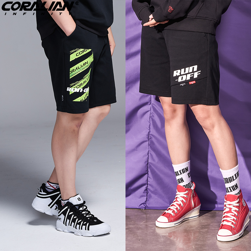 Kelaian badminton clothing men and women with the same knitted shorts sports running fashion loose casual wear sports pants