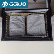 Jizhi GEAJO wardrobe basket imitation rattan basket storage basket retractable cloakroom storage basket clothing cabinet rattan basket