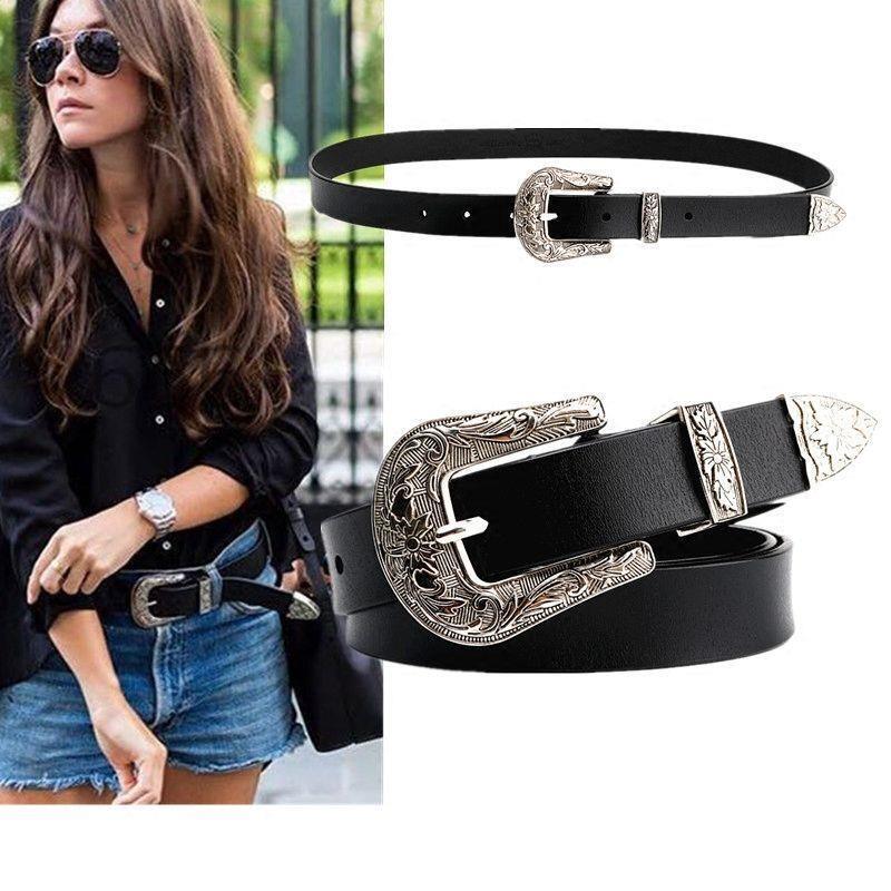 Retro Belt for Women, European and American Style, Fashionable and Versatile, Suitable for Dresses, Shorts, Jeans, Pu Belt for Girls