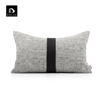 Modern minimalist light extravagant board room Nordic Moden port Wind Black Grey Splicing Custom Sofa Hug Pillow Waist Pillow Back