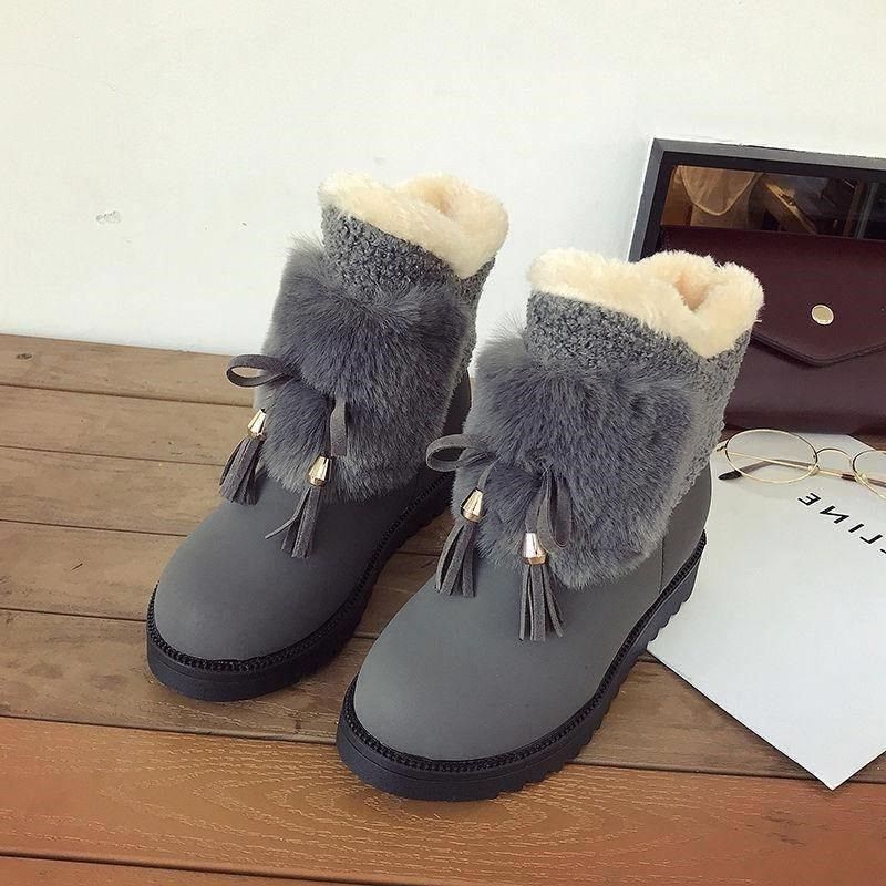 Snow boots women's 2021 autumn and winter new Korean version all-match student women's cotton shoes ins short tube plus velvet warm short boots