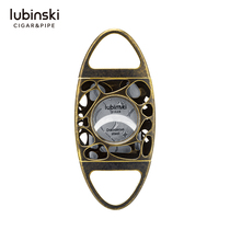 LUBINSKI high-end pure copper cigar cutter imported Damascus steel luxury sharp and smooth double-edged gift box ins