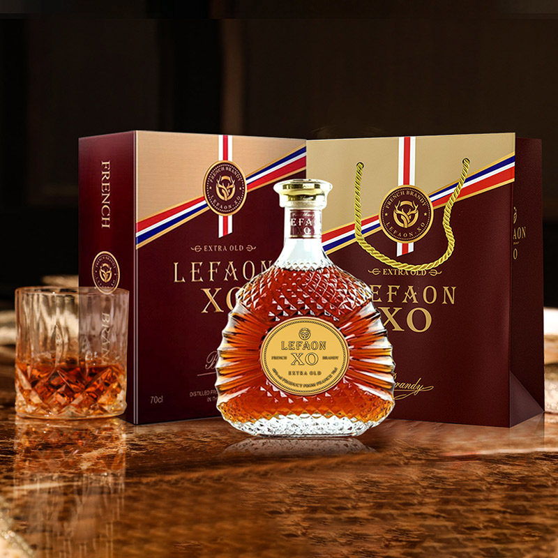 法国进口 LEFAON 利枫 40度金钻XO白兰地 700mL礼盒装 淘金币折后￥89.95包邮 送礼袋