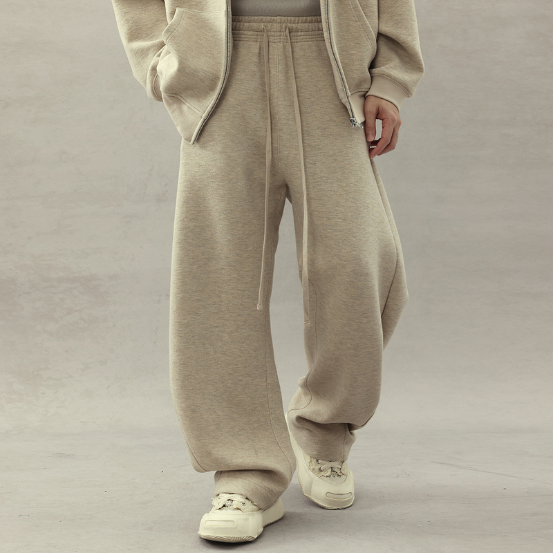 [Celebrity Style] Respect My Way Airy Wool Cotton Sweatpants Scimitar Pants Autumn and Winter Cleanfit