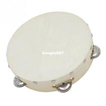 8 Musical Tambourine Drum Sheepskin Drumhead Round Percussi