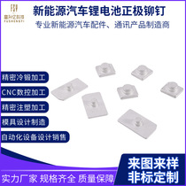 Cold heading processing of new energy vehicle battery conductive positive and negative poles square head with steps customization of conductive aluminum rivet columns