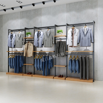 Mens clothing store display rack display rack custom simple multi-layer combination floor-to-ceiling display rack store design
