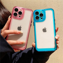 Suitable for Apple 13 mobile phone case iPhone12ProMax transparent case 11Pro new Mini airbag x xr all-inclusive anti-fall protective cover xs max men and women high