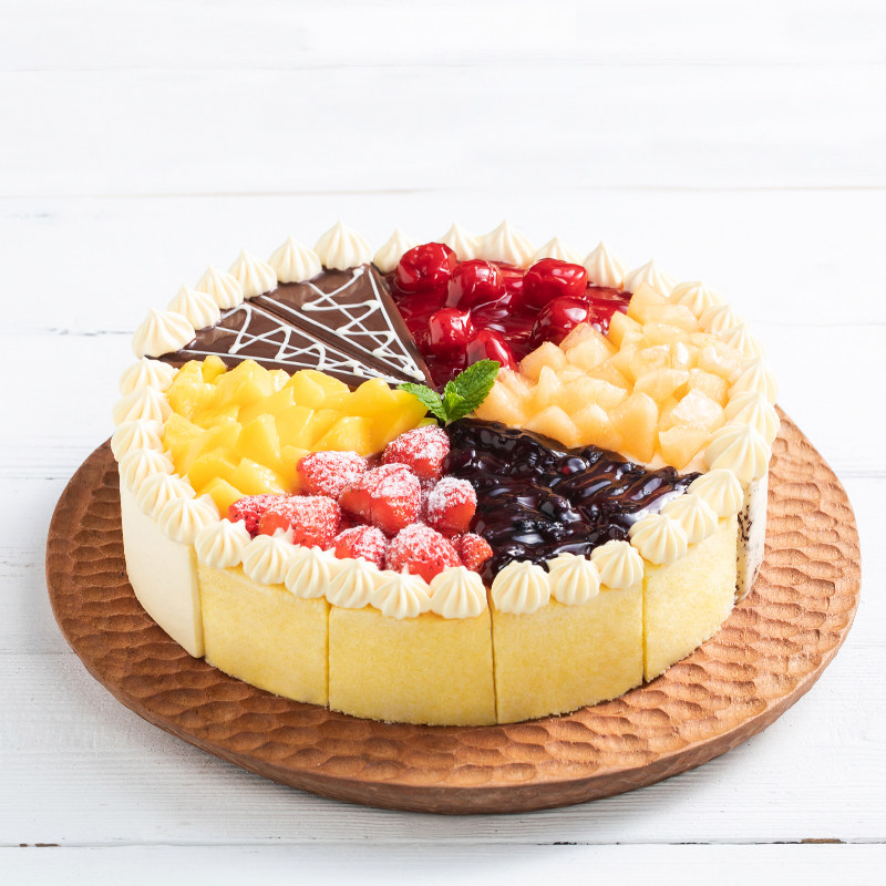 (Happiness West Pie Flagship Store) Flowers on the Honeymoon Birthday Cake Thousands Of Mousse Web Red National Co-City Distribution