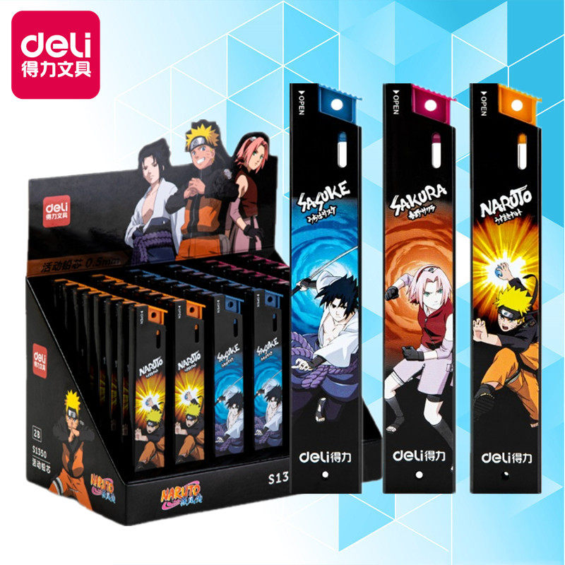 Powerful Naruto 2B lead core 0 5mm push core graphite resin automatic pencil refill 0 7mm cartoon animation S1350 Japanese pencil lead graffiti painting test activity lead