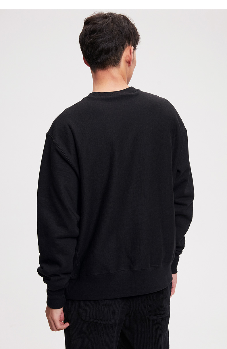 Champion/冠军 男女款美版小标logo抓绒卫衣 图6