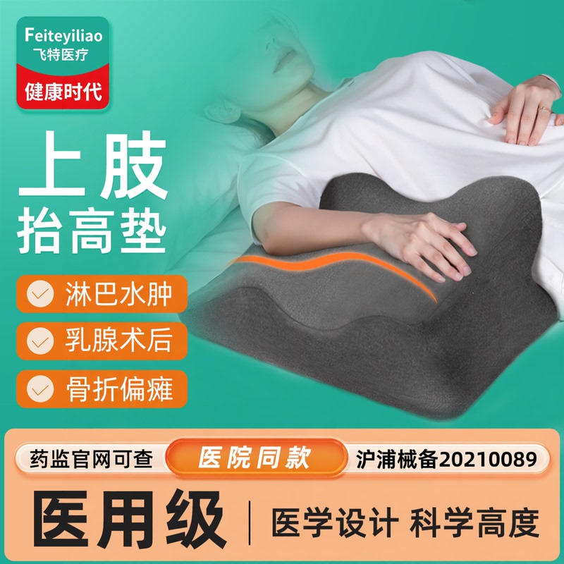Medical Upper Limb Elevation Pad for Arm Fracture Post-Surgery, Hand Support and Fixation, Rehabilitation, Lymphedema, Breast Surgery Pillow