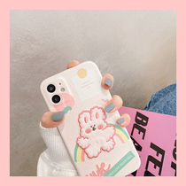 Embroidery cute little bear rabbit for Huawei mate30pro mobile phone case p40por all-inclusive nova5 anti-drop p30p couple novo6 Net red mete personality no