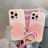 Apple, совместимый ремешок, iPhone 15, чехол для телефона, iPhone14 Pro, защитный чехол, простой и элегантный дизайн, градиент, английский, iphone, 2023, женский стиль, 13promax, изысканный стиль