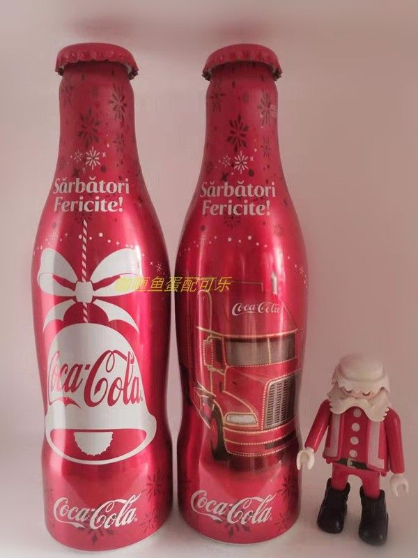 2016 Coca-Cola aluminum bottle Rome Christmas theme Memorial aluminum bottle bell truck