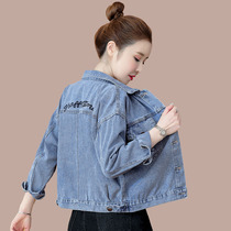 Denim coat womens short loose Korean version early spring 2021 New bf jacket student denim coat tide