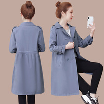 Trench coat womens long 2021 Spring and Autumn New Korean version of foreign style small man popular coat Joker thin coat