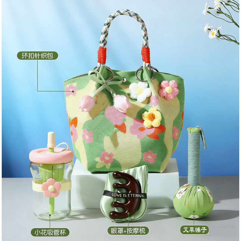 Japanese and Korean New Style Knitted Handbag, Portable for Work and Outings, Large Capacity Tote Bag for Commuting Japanese and Korean New Style Knitted Handbag, Portable for Work and Outings, Large Capacity Tote Bag for Commuting