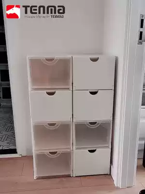 Japan Tenma Tenma Co, Ltd Centipede fine two-door shoe box dust-proof simple high heels basketball shoe cabinet