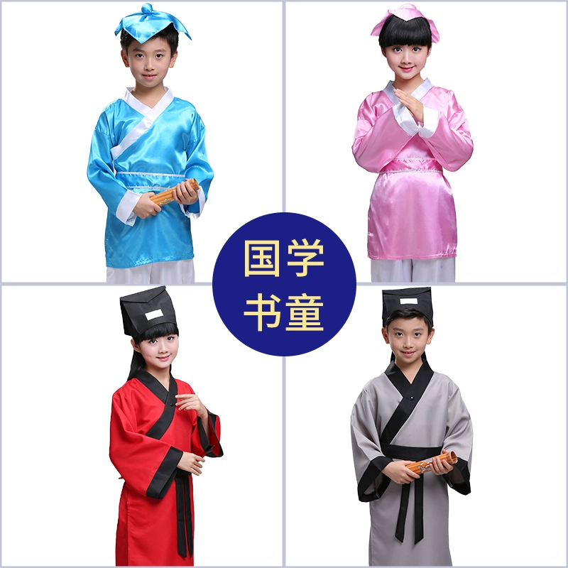 Trang phục trẻ em, hanfu, bé trai và bé gái, quốc học, quần áo trẻ em, Tư Mã Quang, đập trụ, trang phục, trang phục chụp ảnh trẻ em - Trang phục