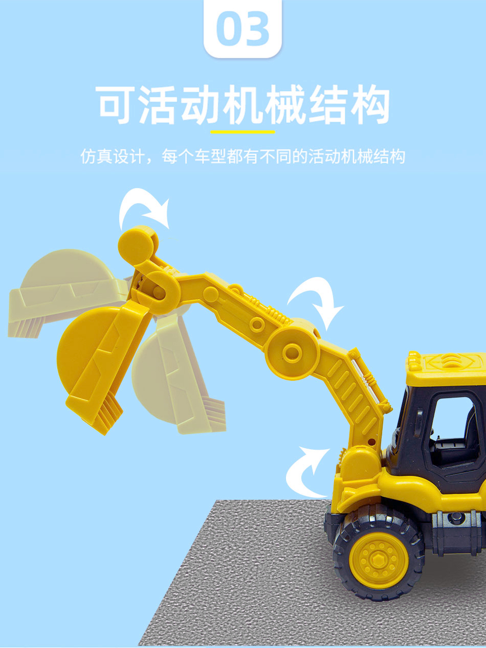艾高 儿童惯性工程车玩具 单个 图5