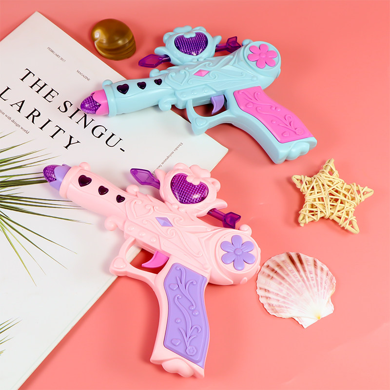 Electric toy gun children's sound and light projection small pistol mini gun baby with music toy boy gun 2-3 years old