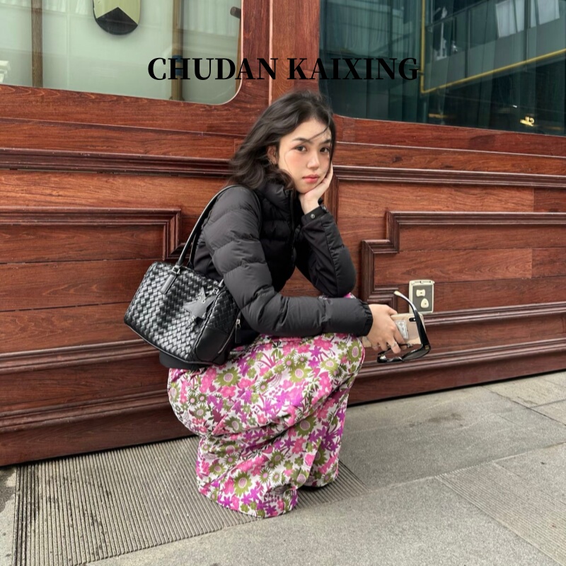Chudan Kaixing Handmade Commuter Woven Bag for Women 2026 New Briefcase Handbag Boston Pillow Bag