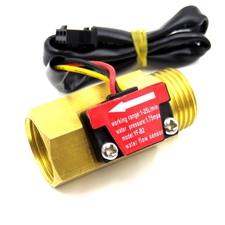 4 minutes mouth water heater water flow sensor Holl sensor pulse flow meter G1 2 connector YF-B2