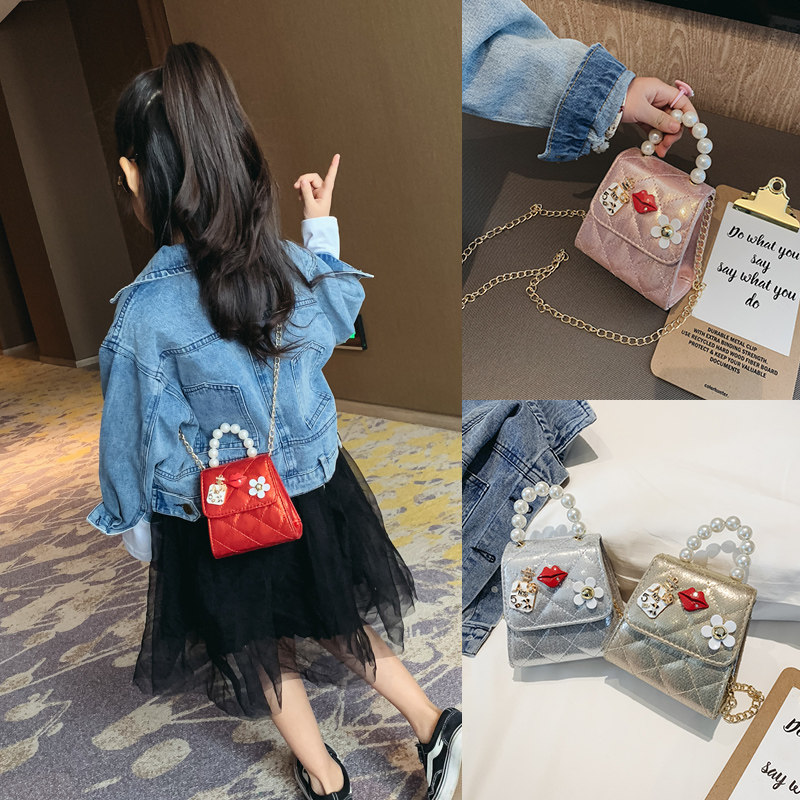 Girl Bag Kit 2022 New Fashion Wave Princess Carry Bag Han Version Foreign Girl Handbag children Slanted Scapegoat