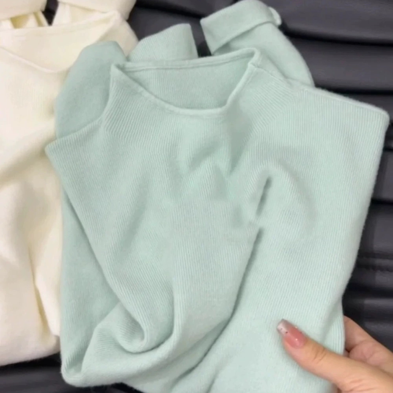 Soft Knit Long-Sleeve Turtleneck Sweater for Women, Winter Sweater, Autumn Korean Style Simple Top, Slim-Fit Inner Wear Soft Knit Long-Sleeve Turtleneck Sweater for Women, Winter Sweater, Autumn Korean Style Simple Top, Slim-Fit Inner Wear