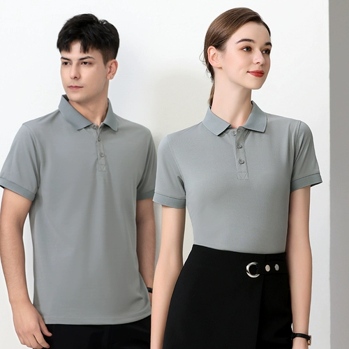 Шелковая быстросохнущая футболка polo для работы, футболка с коротким рукавом, делается под заказ, с печатью вашего логотипа