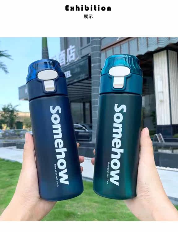 Свежая пластиковая трендовая портативная спортивная трубочка для школьников и студентов для спортзала, для влюбленных, защита при падении, защита от ожогов 