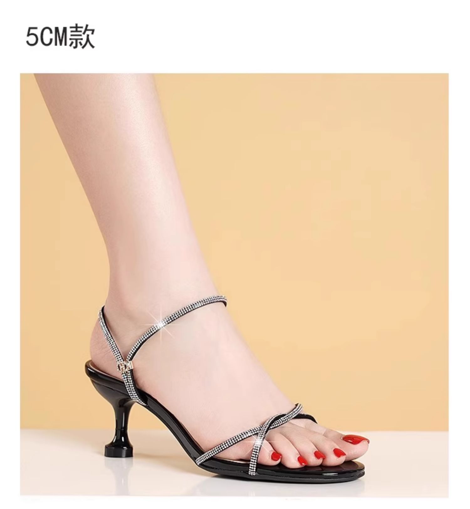 C9812 3130K GIÀY DÉP SANDAL NỮ RSKREGS GẮN ĐÁ GÓT NHỌN MÙA HÈ GIÀY DÉP NỮ G06 SẢN PHẨM MỚI