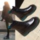 Martin boots for women British style autumn and winter single boots 2025 new single boots spring velvet versatile genuine leather thick-soled boots for women