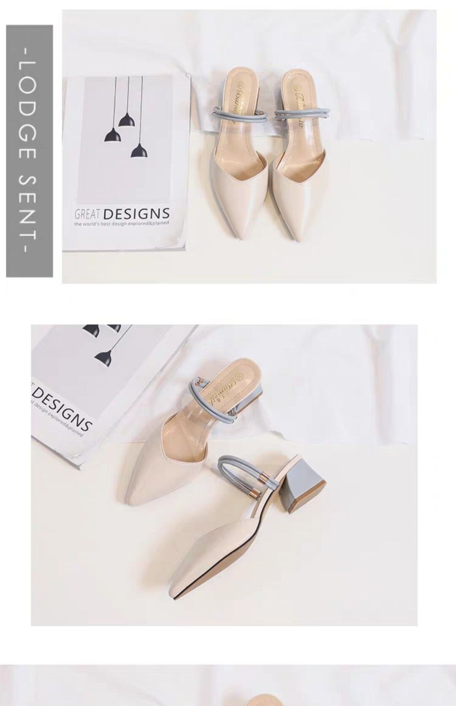 C9784 2760K GIÀY DÉP SANDAL NỮ RSKREGS MŨI NHỌN GÓT VUÔNG MÙA HÈ GIÀY DÉP NỮ DA BÒ G06 SẢN PHẨM MỚI