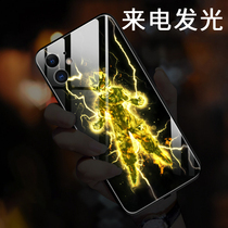 Suitable for apple 12max mobile phone shell luminous cartoon net red iphone12pro flashtide card male seven dragon beads 5G version 12promax glass straight side housing por anti-fall i