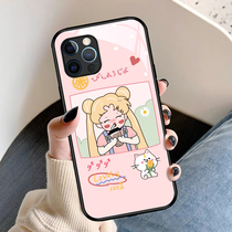 Cartoon Beauty Girl suitable for apple 13 phone shell iphone12promax glass new 11pro protective sleeve x anti-fall xsmax cute female section 12max full bag