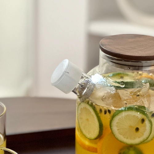 Стеклянный заварочный чайник для домашнего использования, вместительный и большой фруктовый чай