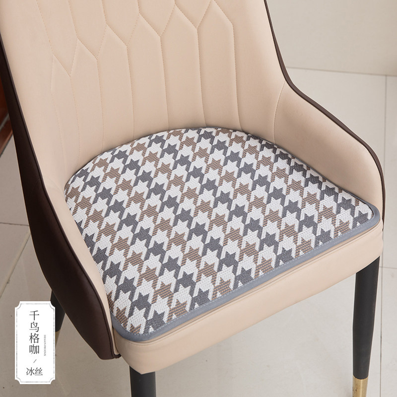Minimalist modern thin Seasons Universal Leather Chair Cushion Light Lavish Dining Chair Cushion Home Non-slip Horseshoe Shaped Cushion Set-Taobao