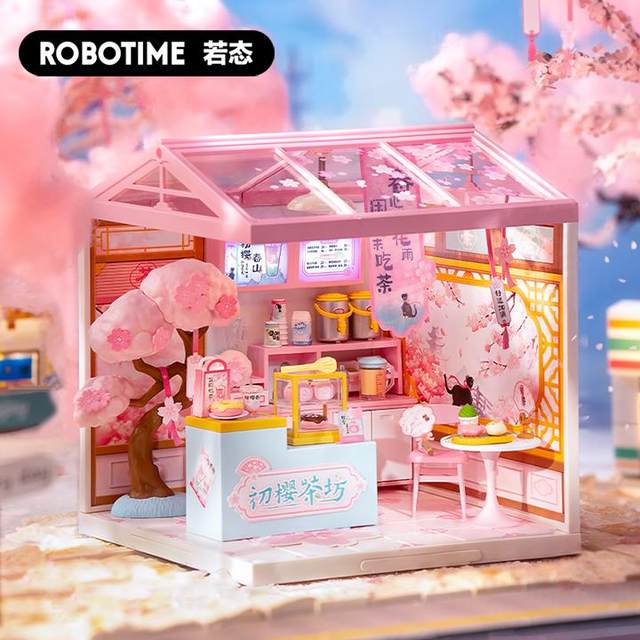 Ruoruolai Chuying Tea House Super World Handmade DIY Cabin Assembled Building Block Toy Girl Birthday Gift