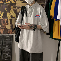 Polo shirt short sleeve women Summer lapel loose retro Hong Kong flavor chic top 2021 New Tide ins Korean T-shirt