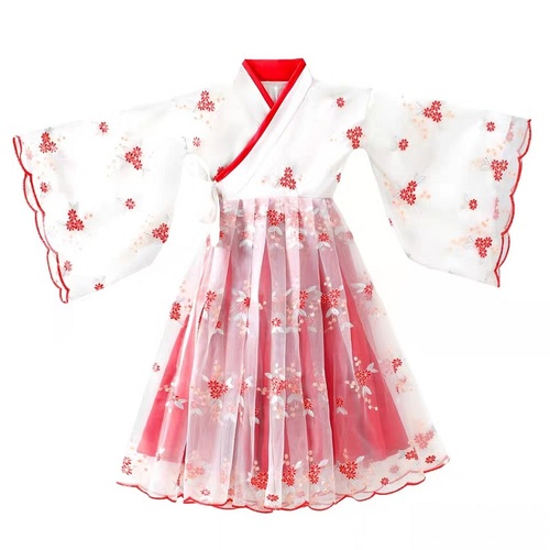 Girls hanfu Chinese style fairy dress cherry blossom skirt