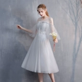 Длинное весеннее платье подружки невесты, для подружки невесты, средней длины