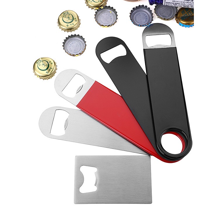 Stainless Steel Straight Plate Beer Bottle Opener Portable Wine With Wine Opener Opener Open Lid Bottle Opener Bar Supplies Wine Knife