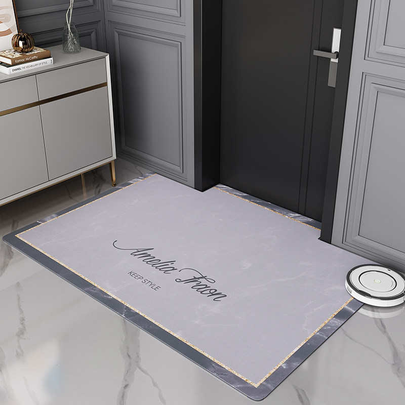 Toilet powder room bathroom floor mat absorbent quick-drying mat foot pad toilet door non-slip household entry door carpet