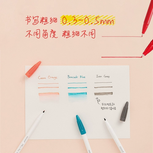 Новый P3000 Южная Корея Monami60 Цветный акварельный волоконно -волоконно -костюм с черной водой ручки, тонкие линии крюка, ручная книга, делайте ноты, используйте Muna 0,4 мм