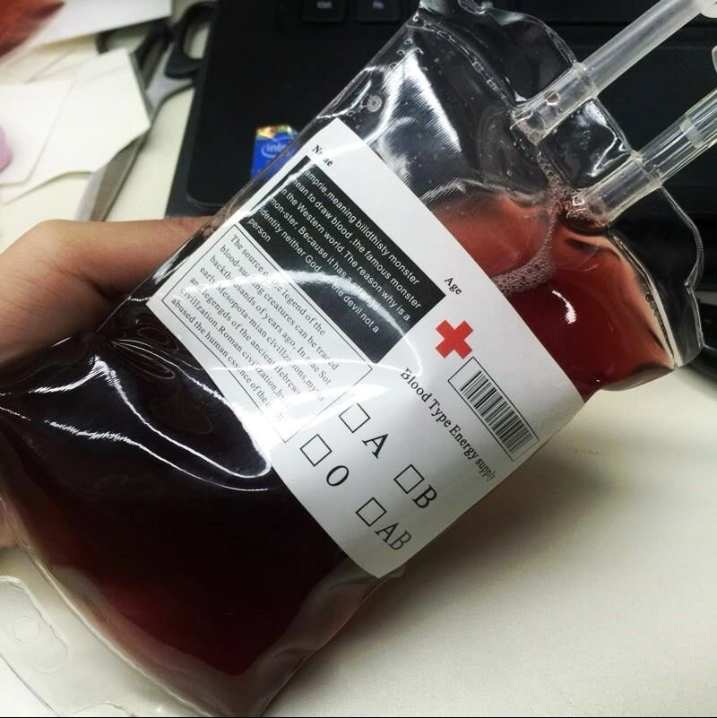 Vampire Halloween blood bag plasma drink juice bag portable red wine bag infusion bag diary